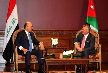 الملك والرئيس العراقي يتفقان على توسيع التعاون الاقتصادي بين البلدين