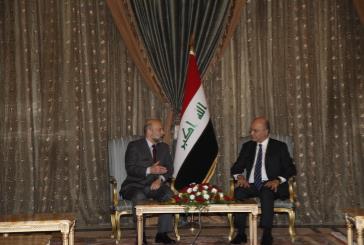 الرئيس العراقي يستقبل رئيس الوزراء الدكتور عمر الرزاز