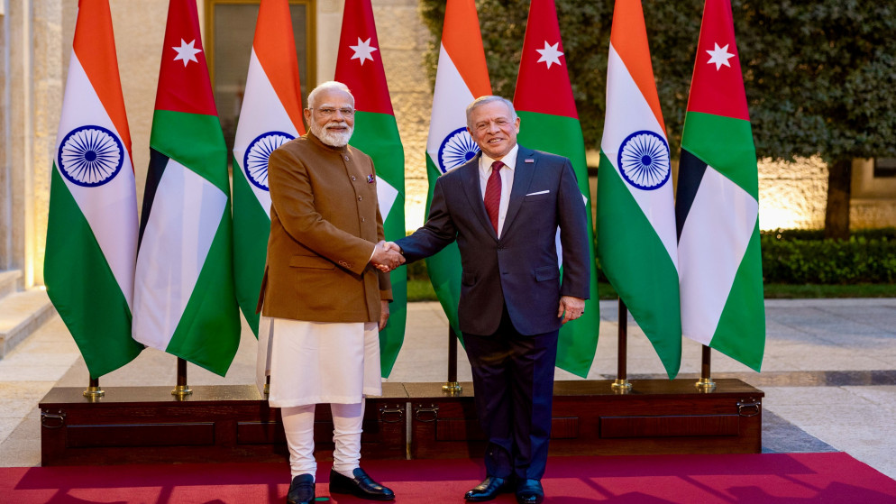 الملك ورئيس الوزراء الهندي يحضران منتدى الأعمال الهندي الأردني